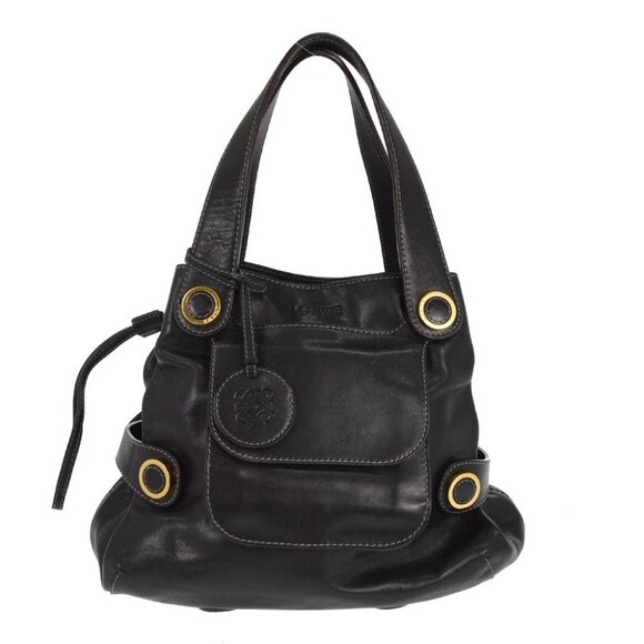 LOEWE Handbags - Loewe Black Leather Tote Bag 060801 NQ04671